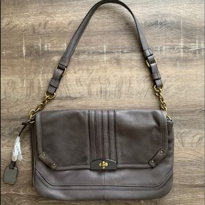 B Makowsky Grey Leather Bag - NWOT